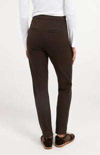 YAYA - Stretch Treggings with Zip Detail in Delicioso Brown