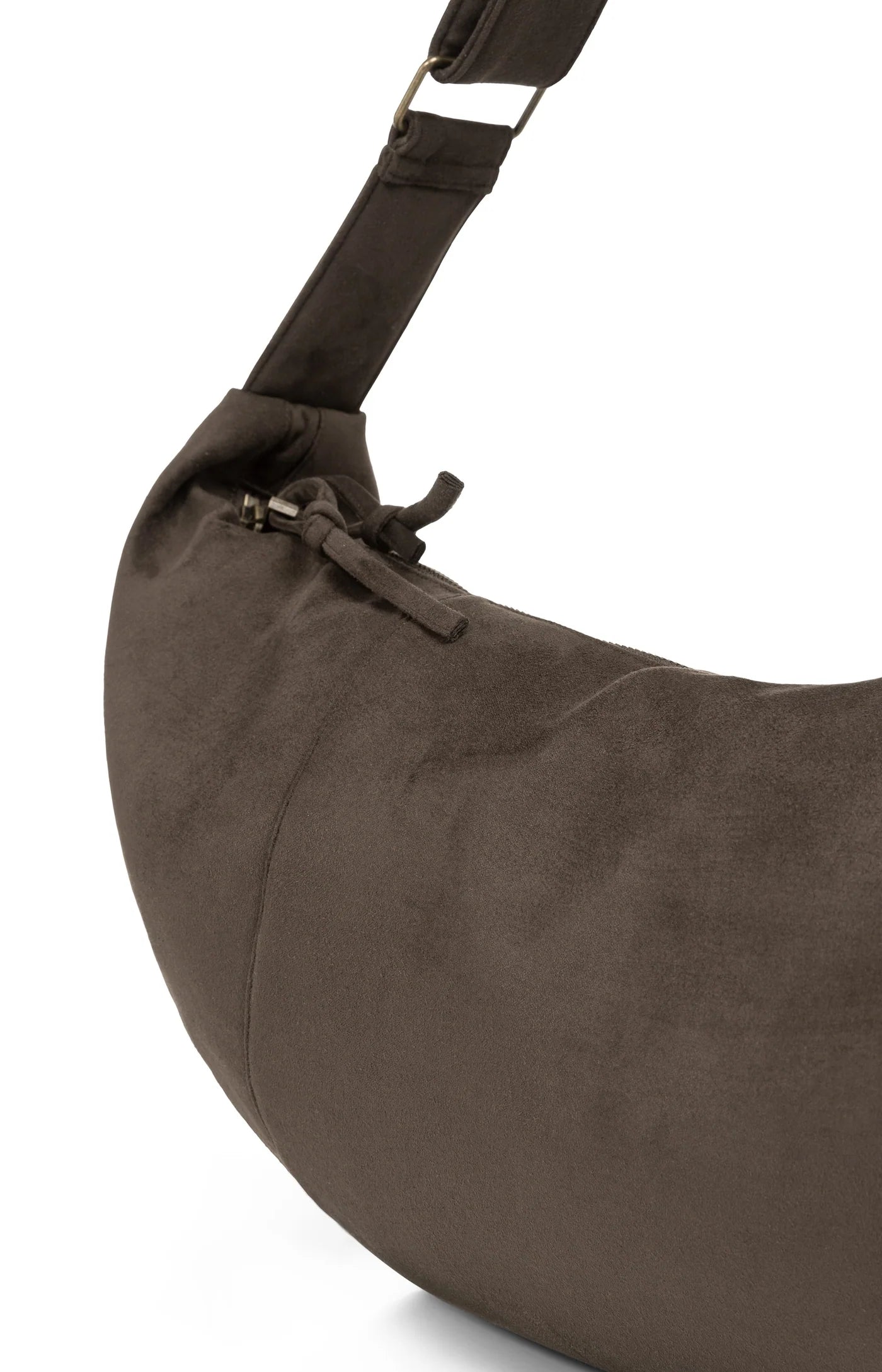 YAYA - Jane Suedine Crossbody Bag with Zip in Brown