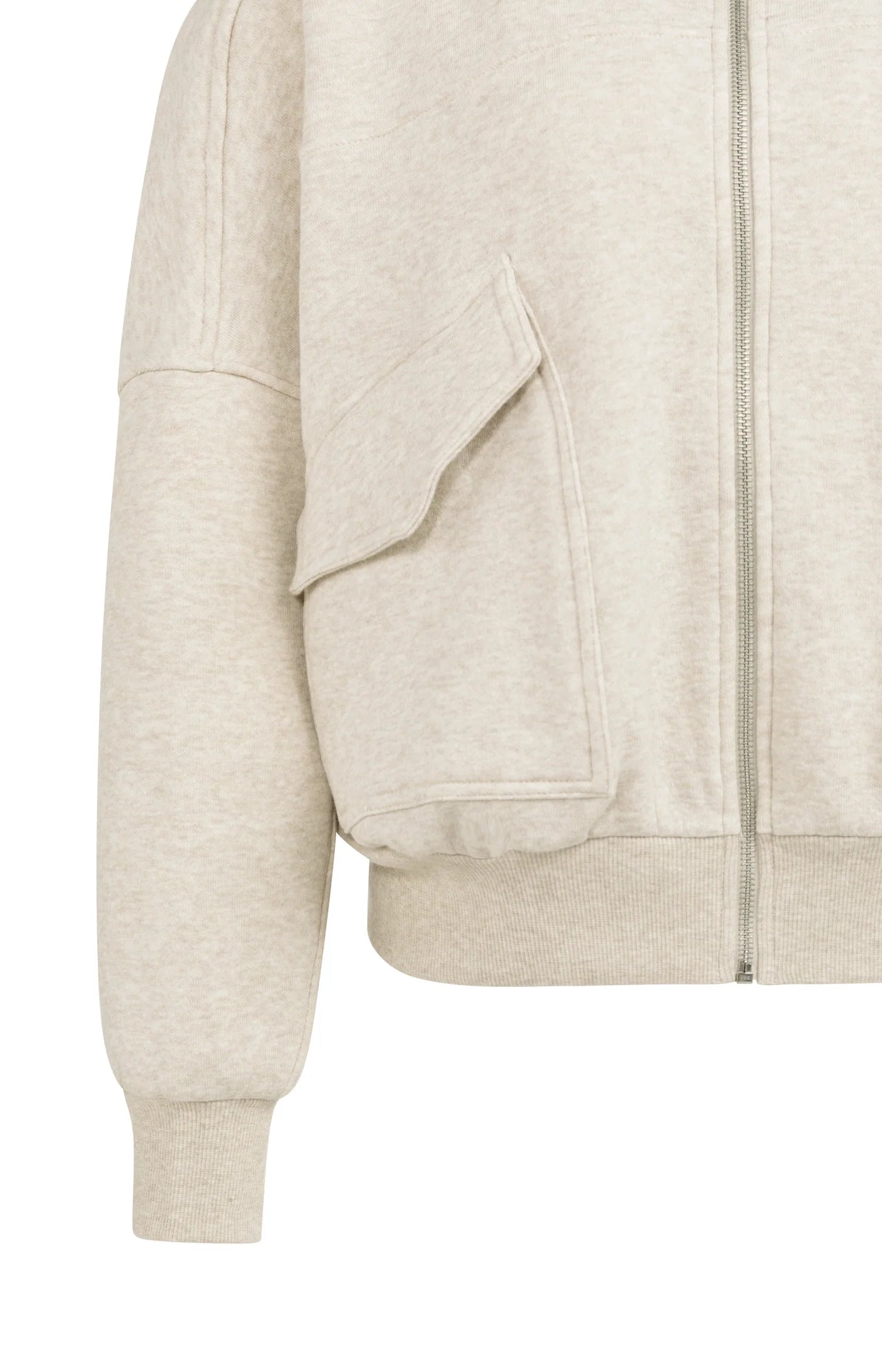 YAYA - Sweat Jacket with Pockets in Slate Grey Melange