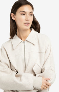 YAYA - Sweat Jacket with Pockets in Slate Grey Melange