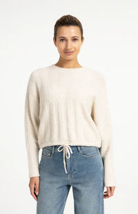 YAYA - Rib Batwing Sweater with Cord