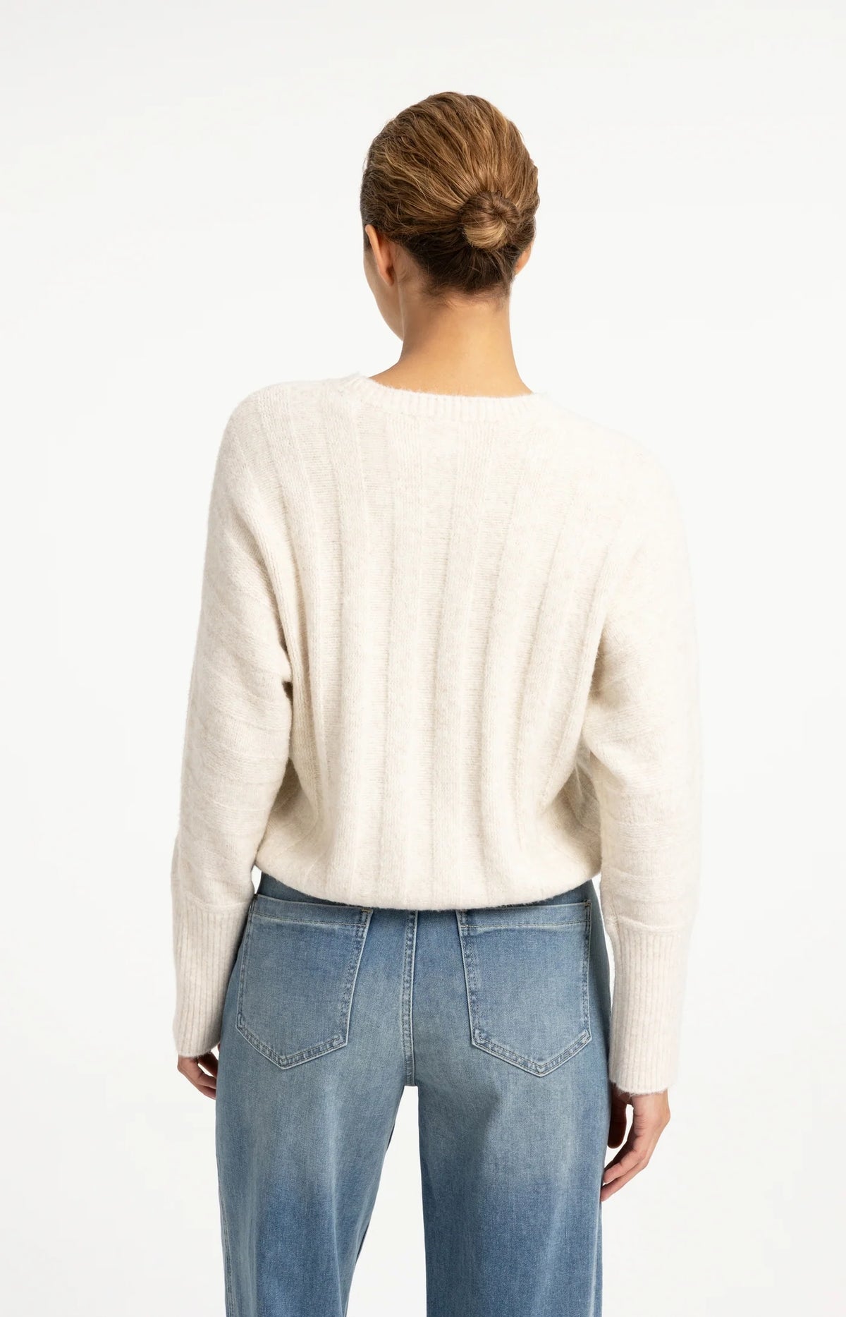 YAYA - Rib Batwing Sweater with Cord