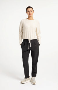YAYA - Rib Batwing Sweater with Cord