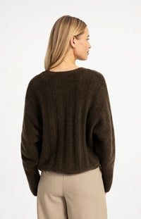 YAYA - Rib Batwing Sweater with Cord