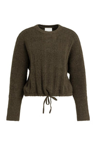 YAYA - Rib Batwing Sweater with Cord