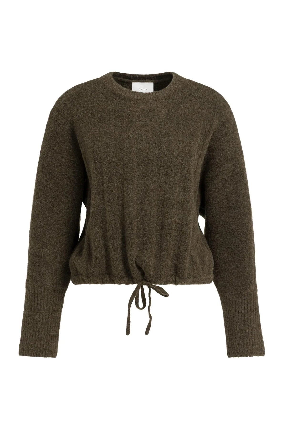 YAYA - Rib Batwing Sweater with Cord