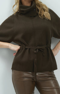 YAYA - Sweater with High Neckline in Delicioso Brown