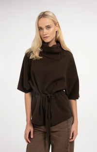YAYA - Sweater with High Neckline in Delicioso Brown