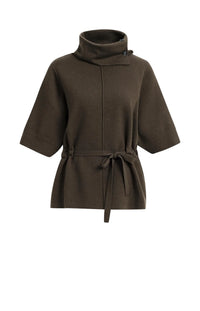 YAYA - Sweater with High Neckline in Delicioso Brown
