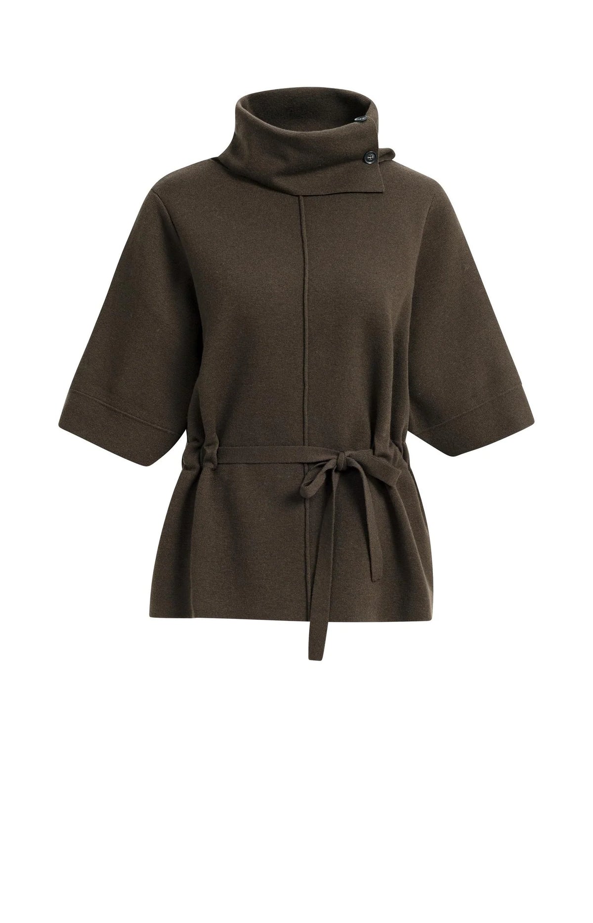 YAYA - Sweater with High Neckline in Delicioso Brown