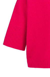 YAYA - Mock Neck Sweater with Ribbed Three-quarter Sleeves
