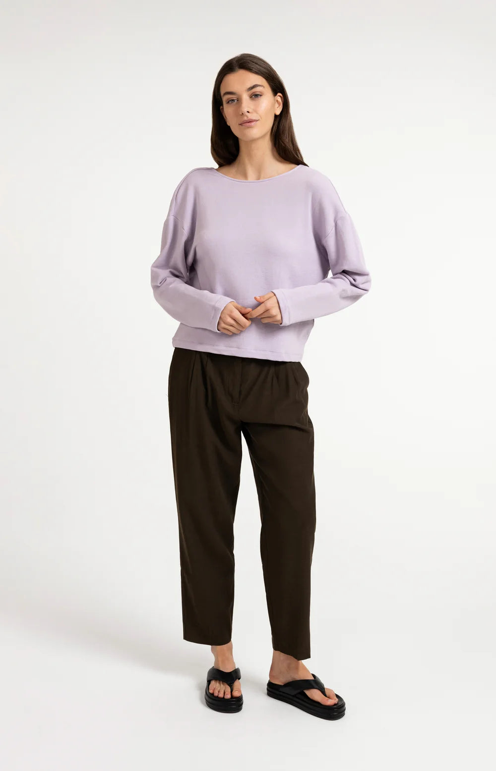YAYA - Sweatshirt with Twisted Back Detail