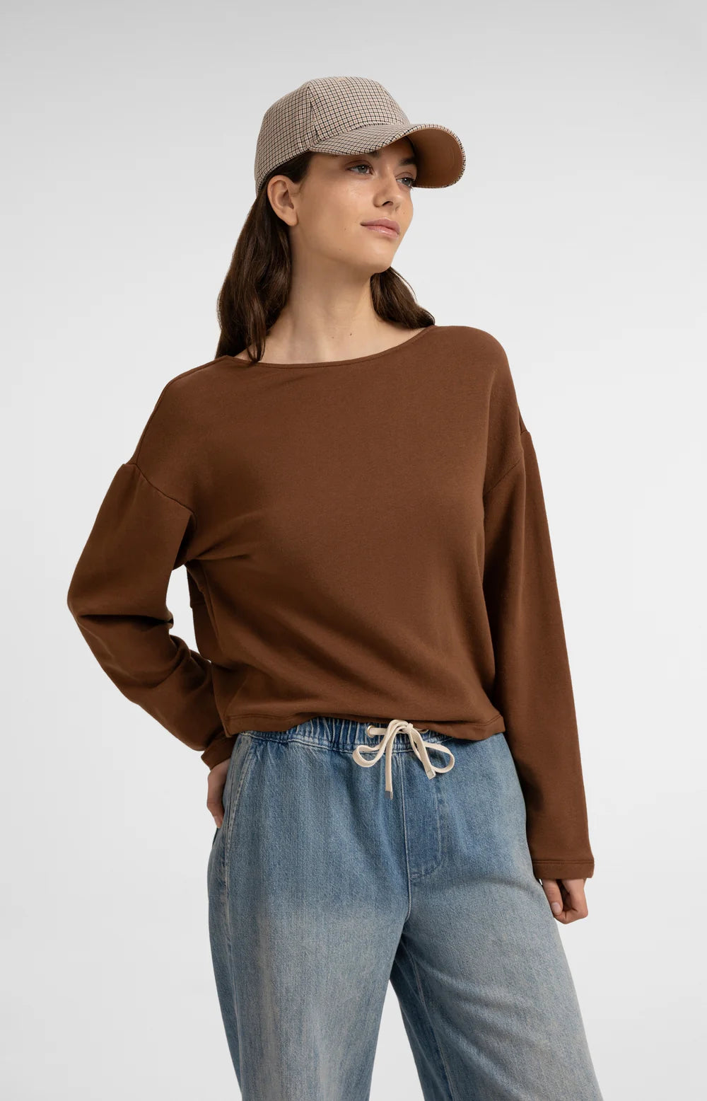 YAYA - Sweatshirt with Twisted Back Detail