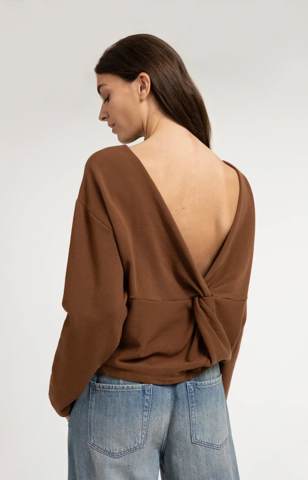 YAYA - Sweatshirt with Twisted Back Detail