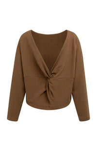 YAYA - Sweatshirt with Twisted Back Detail