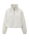 YAYA - Sweatshirt with balloon sleeves in Cloud Grey Melange
