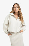 YAYA - Sweatshirt with balloon sleeves in Cloud Grey Melange