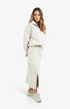 YAYA - Sweatshirt with balloon sleeves in Cloud Grey Melange