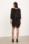 Velvet - Sydney - Sunburst Sequin Dress in Black