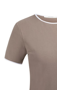 YAYA - T-Shirt with Contrast Binding