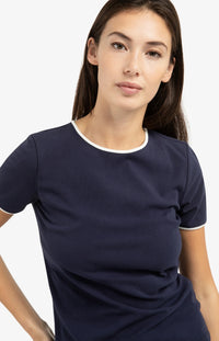 YAYA - T-Shirt with Contrast Binding