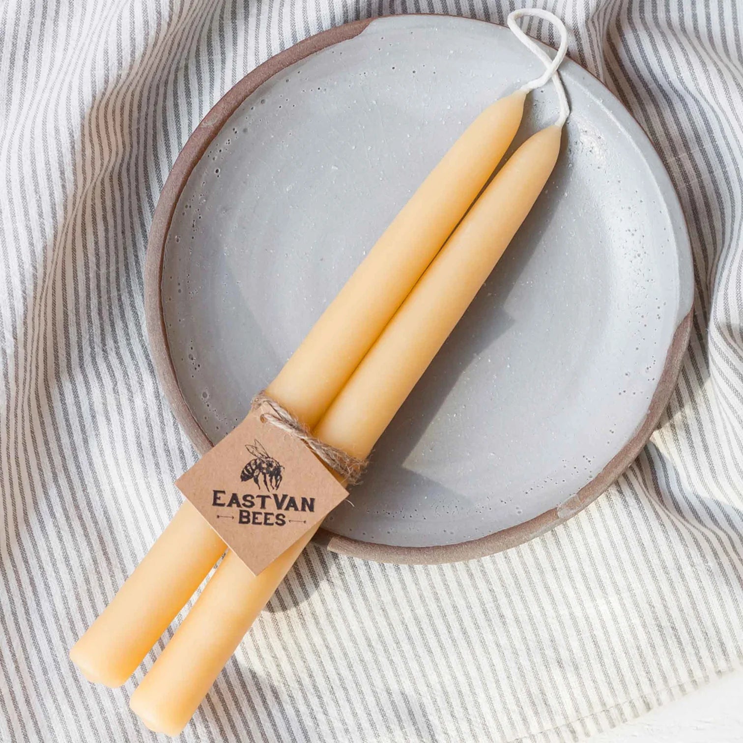 EastVan Bees - Hand-Dipped Beeswax Taper Candles