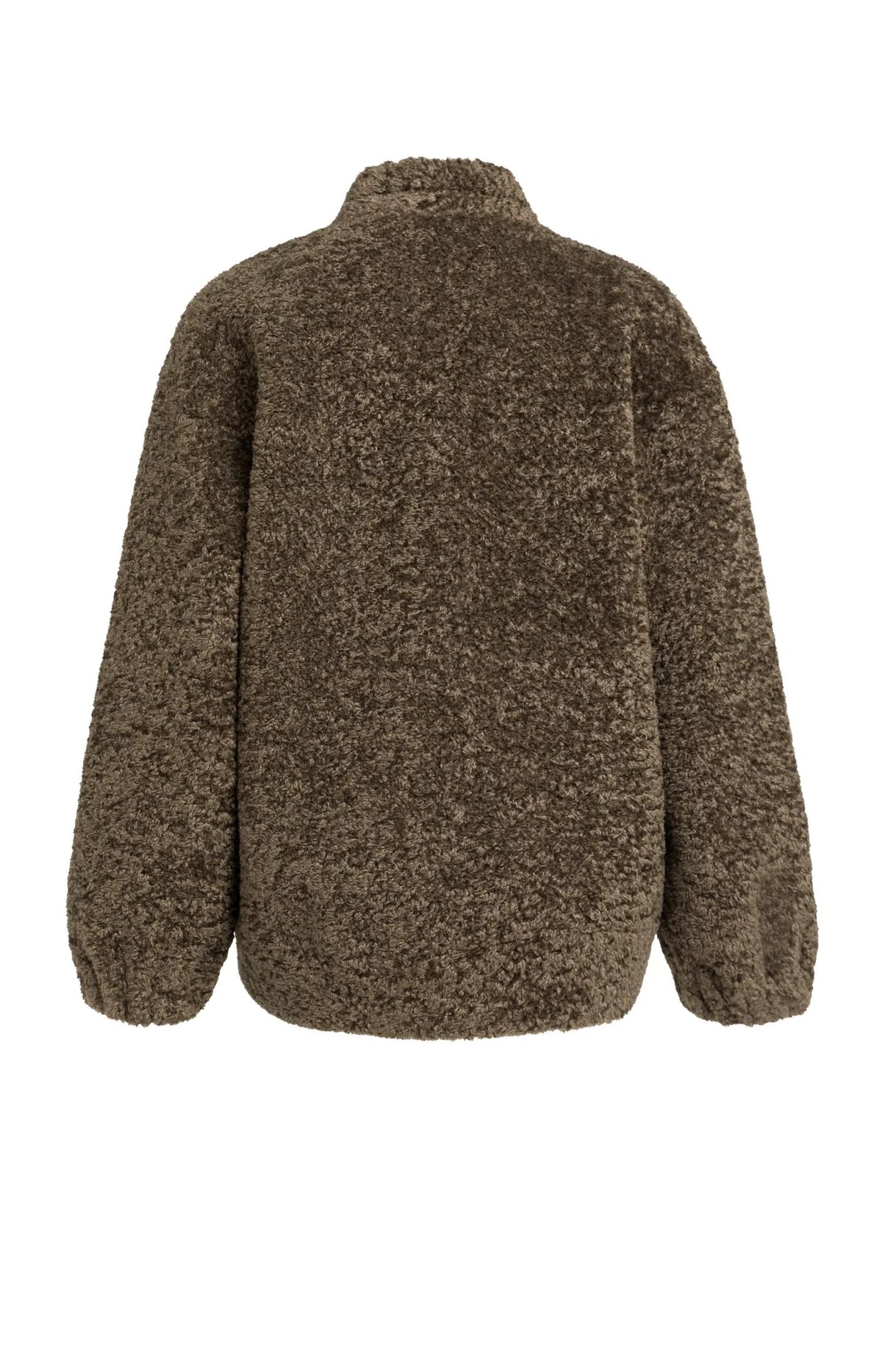 YAYA - Faux Fur Kimono Wrap Jacket in Slate Black Brown