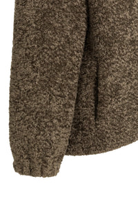 YAYA - Faux Fur Kimono Wrap Jacket in Slate Black Brown