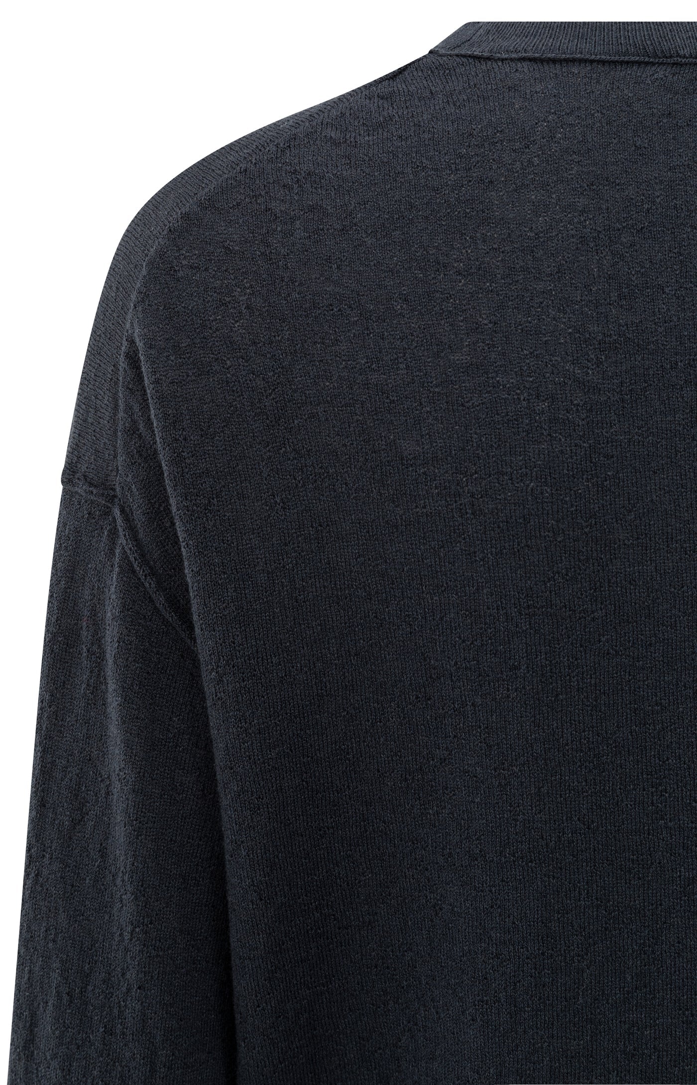 YAYA - Textured round neck sweater in Inkwell Blue