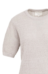 YAYA - Short Sleeve Textured Sweater