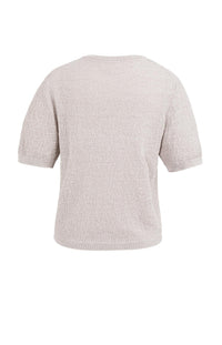 YAYA - Short Sleeve Textured Sweater
