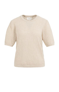 YAYA - Short Sleeve Textured Sweater
