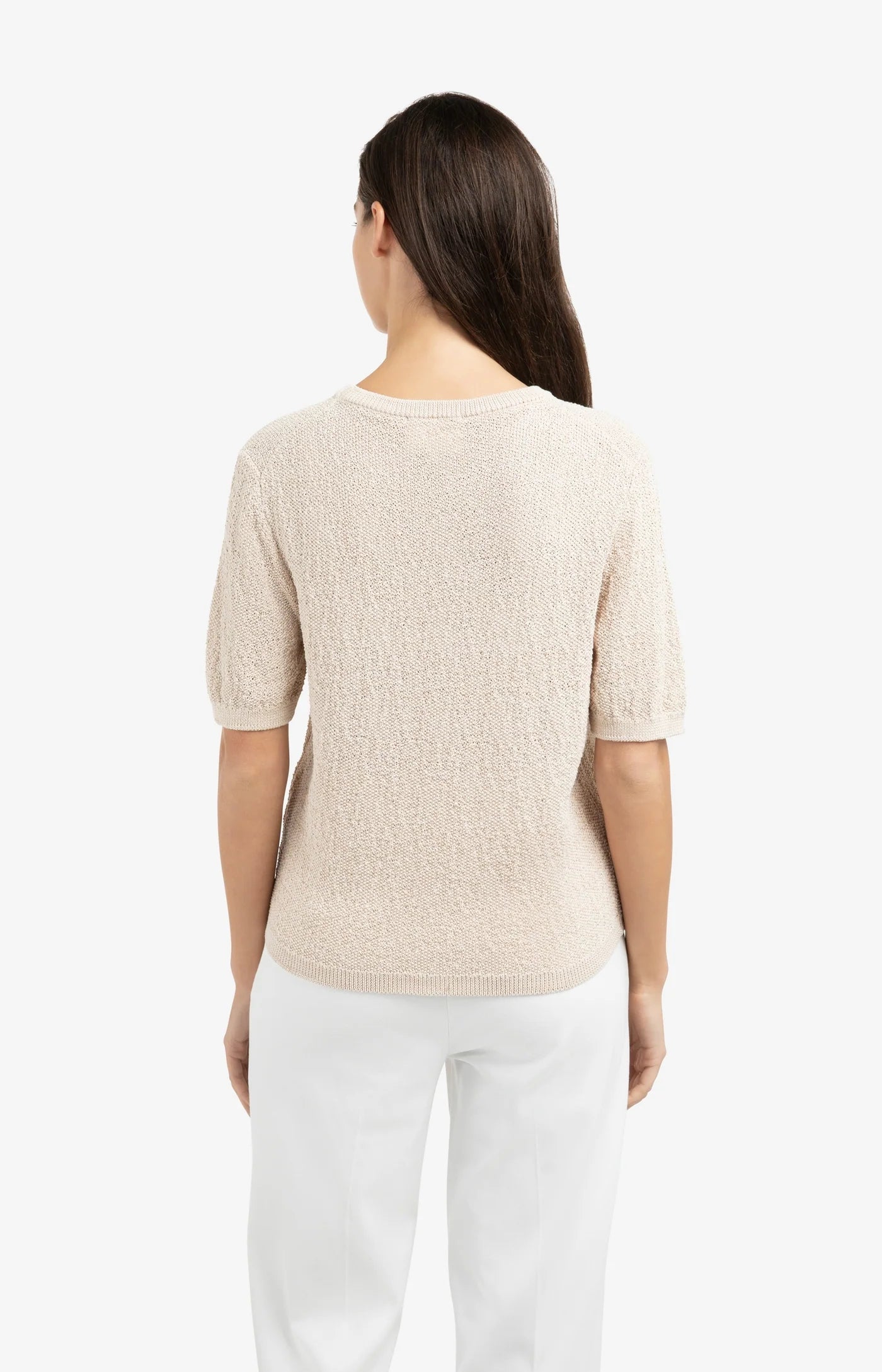YAYA - Short Sleeve Textured Sweater