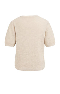 YAYA - Short Sleeve Textured Sweater
