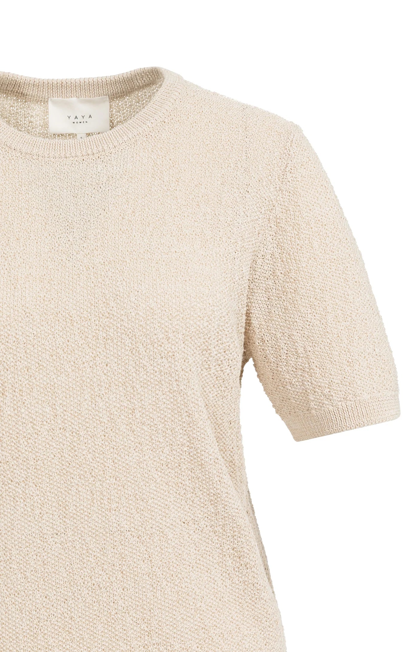 YAYA - Short Sleeve Textured Sweater