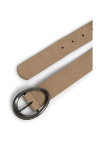 YAYA - Thin Suede Belt in Tan Brown