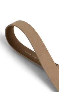 YAYA - Thin Suede Belt in Tan Brown