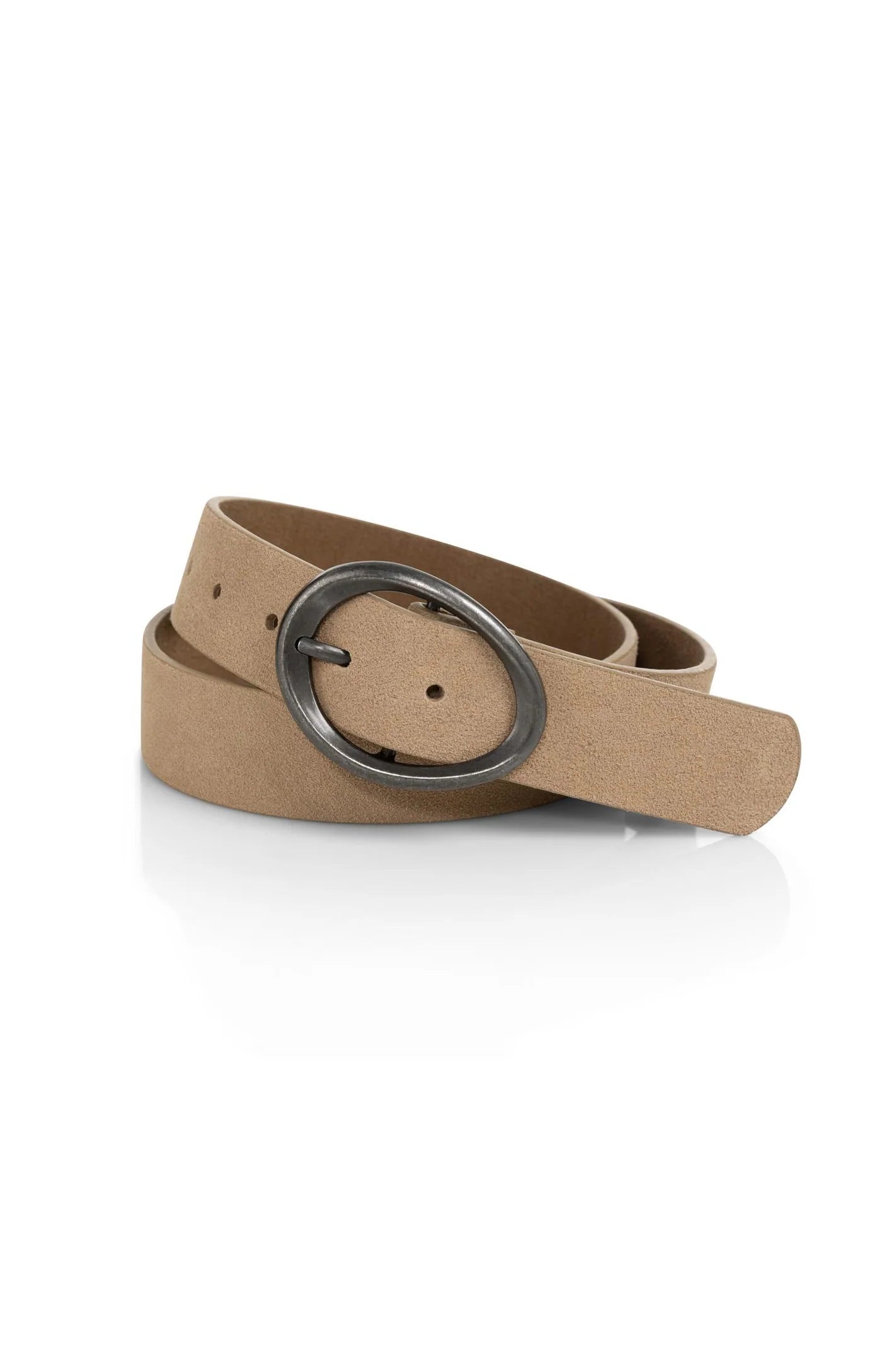 YAYA - Thin Suede Belt in Tan Brown