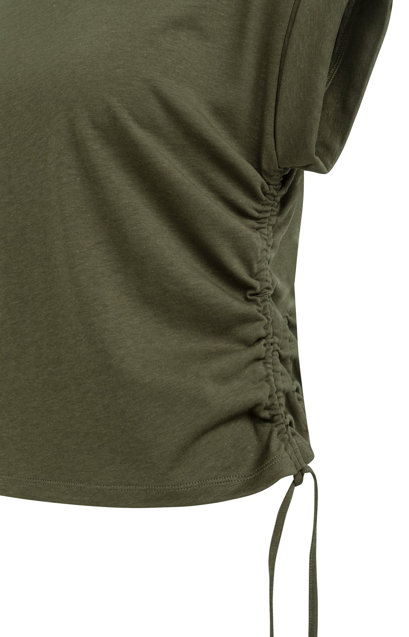 YAYA -  Top with Adjustable Cords in Army Green