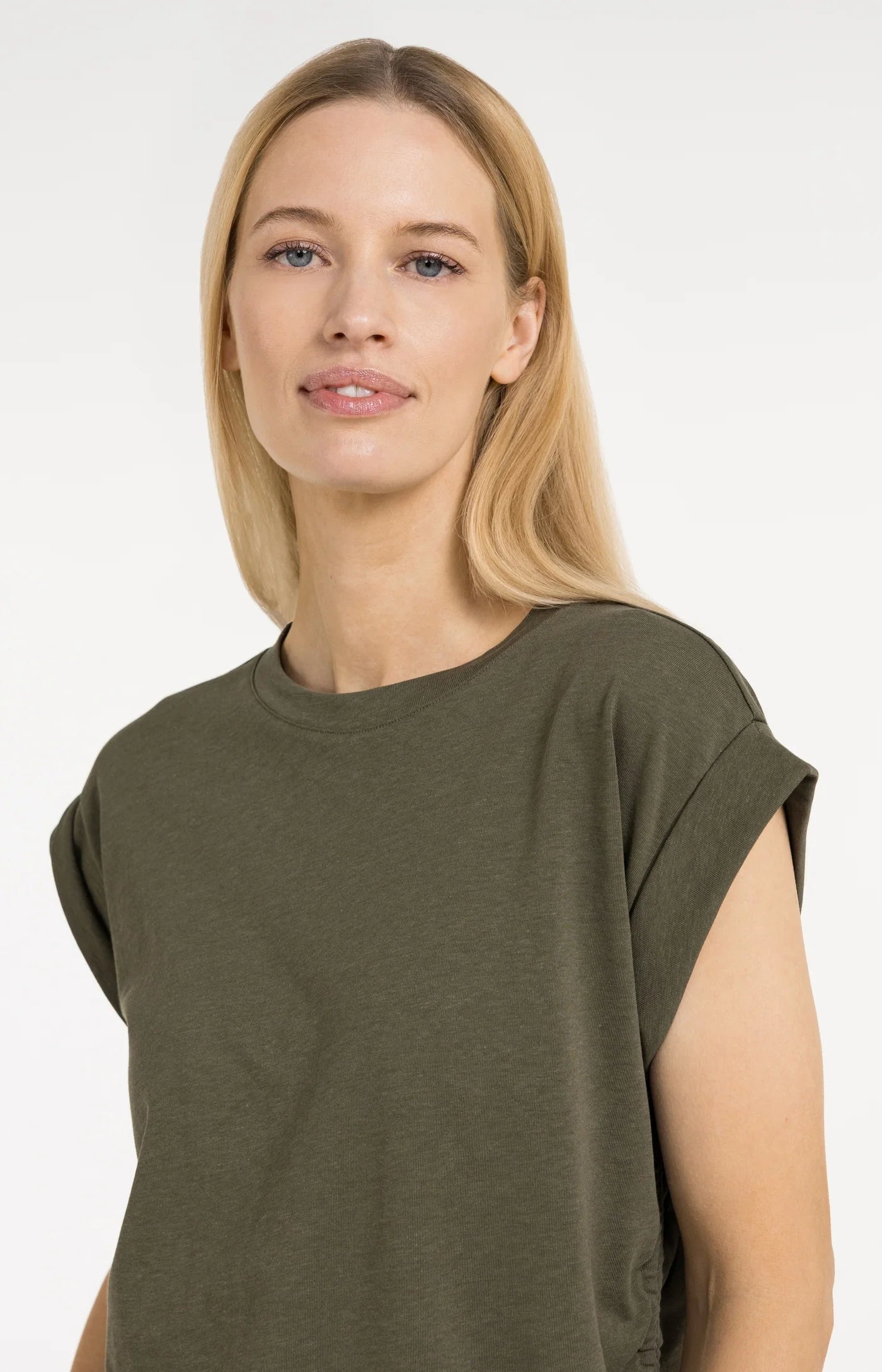 YAYA -  Top with Adjustable Cords in Army Green
