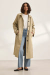 Velvet - Raheal - Cleo Wade Trench Coat in Khaki