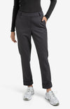 YAYA - Trousers with elastic waistband in Oyster Black