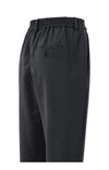 YAYA - Trousers with elastic waistband in Oyster Black