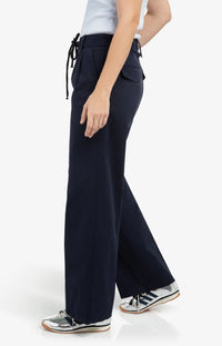 YAYA - Woven Wide Leg Trousers in Navy Blazer Blue