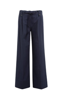 YAYA - Woven Wide Leg Trousers in Navy Blazer Blue