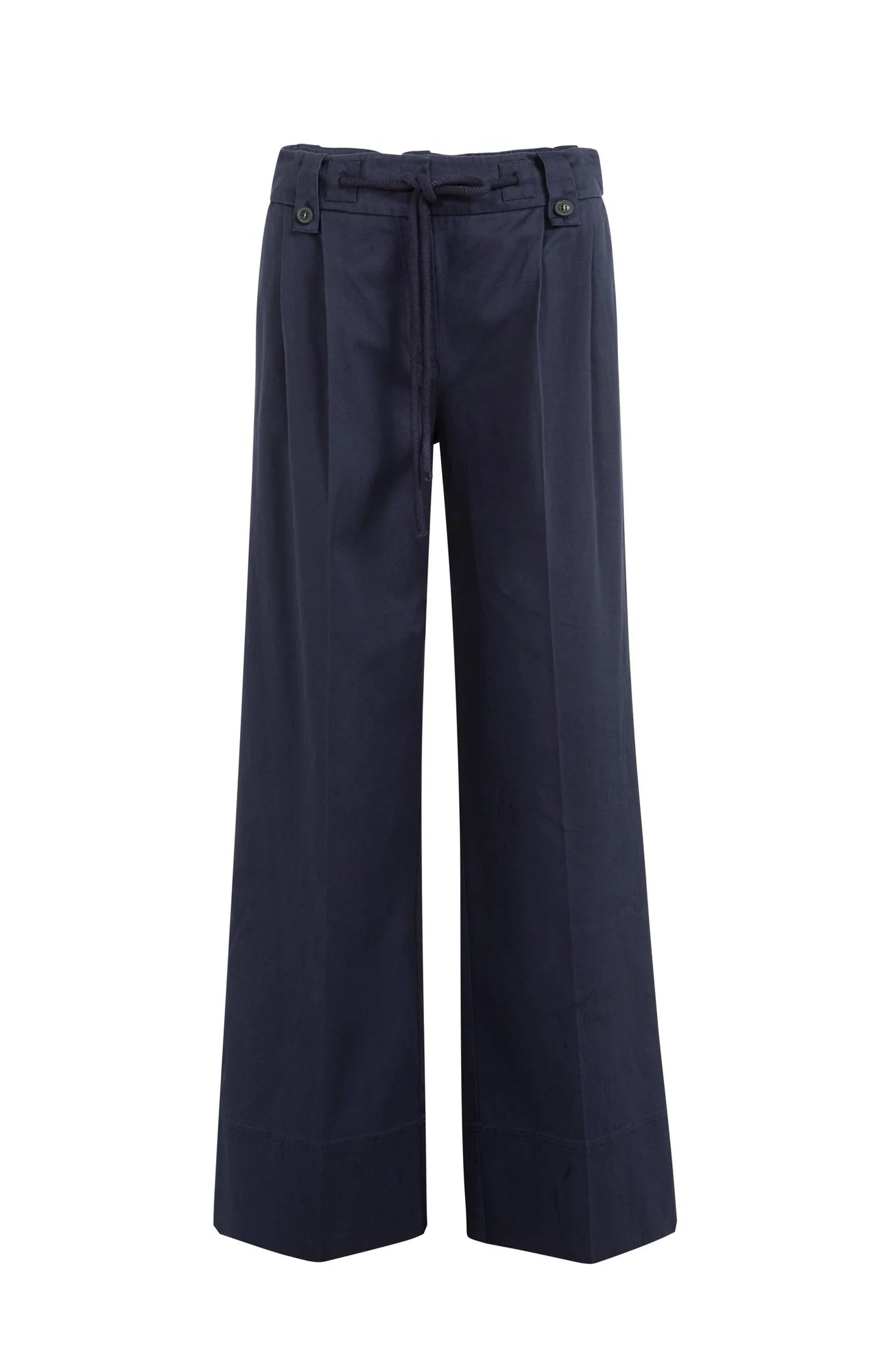 YAYA - Woven Wide Leg Trousers in Navy Blazer Blue