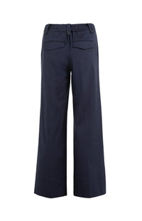 YAYA - Woven Wide Leg Trousers in Navy Blazer Blue