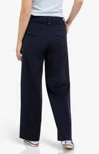 YAYA - Woven Wide Leg Trousers in Navy Blazer Blue