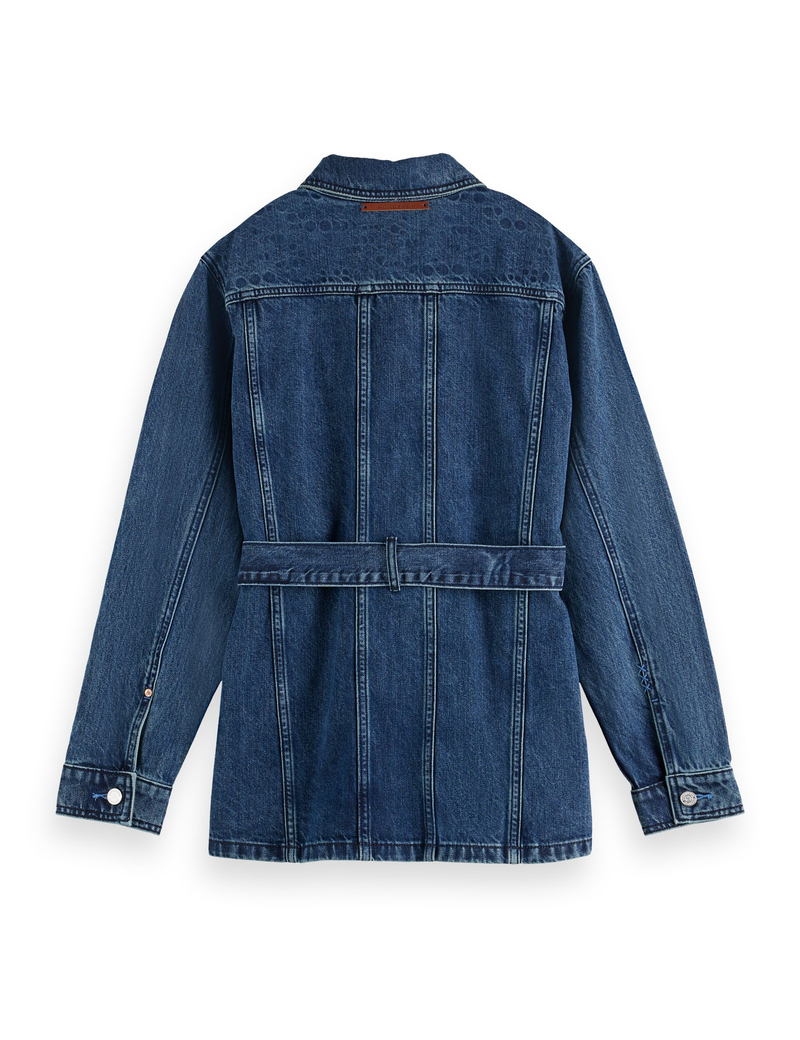 Scotch & Soda - Worked Out Belted Denim Jacket in Framework