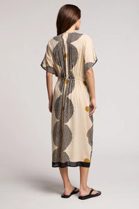 Velvet - Amira - Cotton Midi Kaftan Dress in Neutral